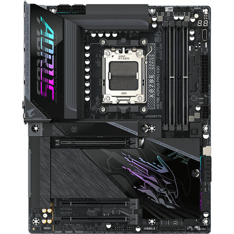 Gigabyte x870e aorus pro x3d socket am5 moederbord (zwart, raid, 5gb-lan, wi-fi 7, bt, sound, atx)