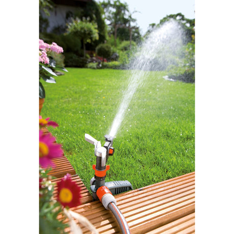 Gardena premium pulserende sector-en cirkelsproeier (grijs oranje, 8136-20)
