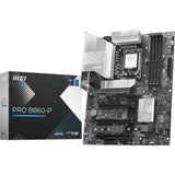 Msi pro b860-p socket 1851 moederbord (zilver, raid, 5gb-lan, sound, atx)