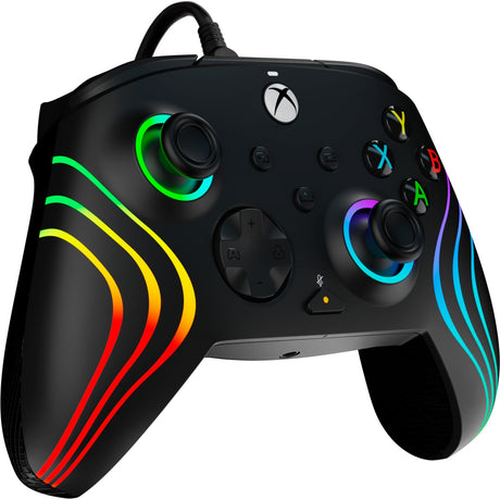 Pdp wired controller - afterglow wave (zwart, xbox series x|s, xbox one, pc)