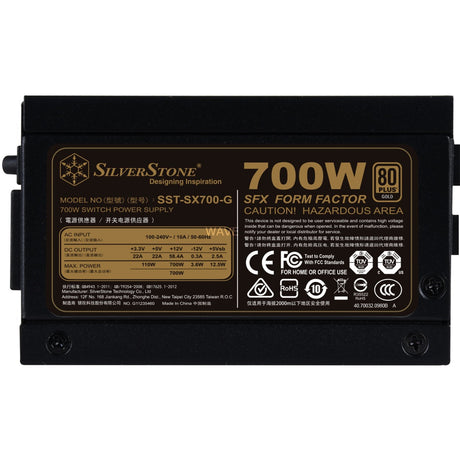 Silverstone sx700-g v1.1-gm modulaire 700 watt voeding (4x pcie)