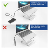 Act connectivity usb-c 4k mst dockingstation (zwart grijs)