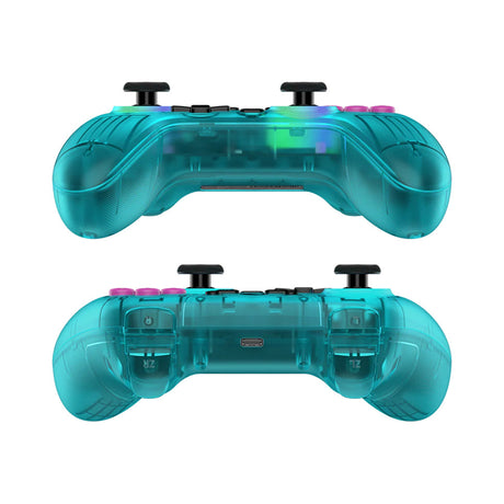 Gamesir nova hd rumble ns controller (blauwgroen, pc, steam, android, ios, switch, bluetooth 2.4 ghz usb)
