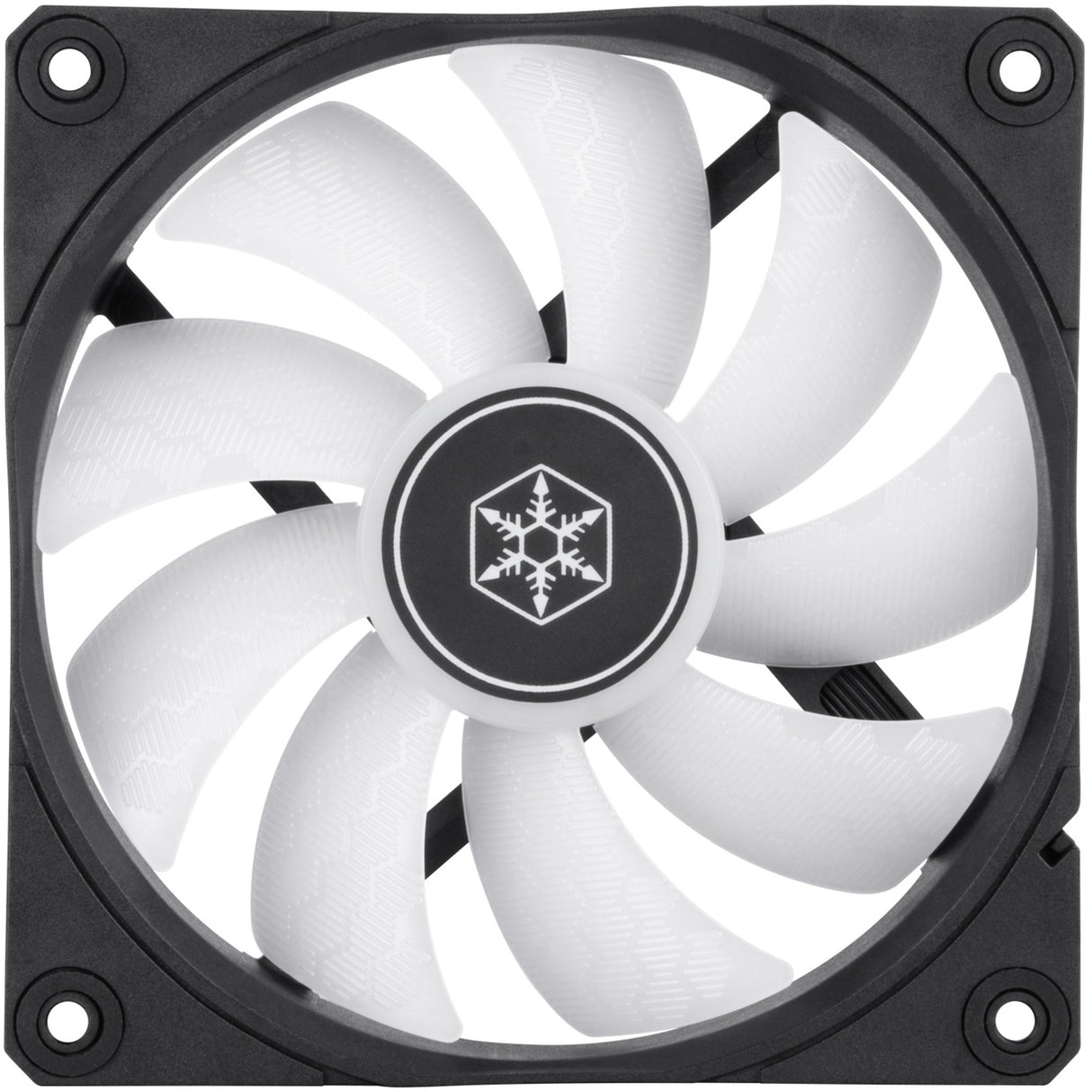 Silverstone shark force 120 argb case fan (zwart, 120 x 120 x 25 mm, pwm)