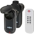 Brennenstuhl draadloze schakelaarset rc ce1 0201, 2 draadloze stopcontacten (buiten ip44, met handzender en hogere contactberscherming) zwart
