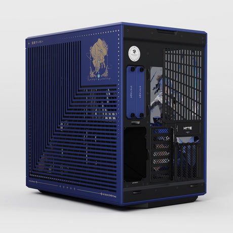 Hyte hoshimachi suisei y70 midi tower behuizing (blauw | 2x usb-a | 1x usb-c | tempered glass)