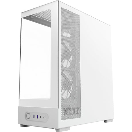 Nzxt s5 rgb midi tower behuizing (wit | 2x usb-a | 1x usb-c | rgb | tempered glass)