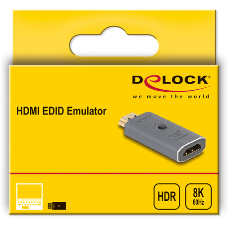 Delock hdmi edid emulator 8k adapter (antraciet)