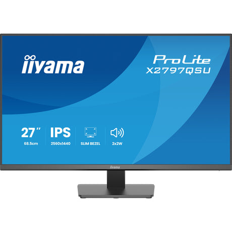 Iiyama prolite x2797qsu-b1 27 monitor (zwart (mat), hdmi, displayport, 2x usb-a, 2x usb-c)