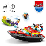 Lego city - reddingsboot brand constructiespeelgoed (60373)