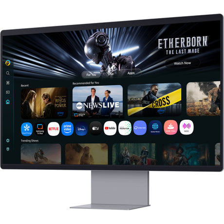 Samsung smart monitor m9 m90sf 32 4k uhd (zilver, hdmi, displayport, 2x usb-a, usb-c, wi-fi 5, bt, 165 hz)