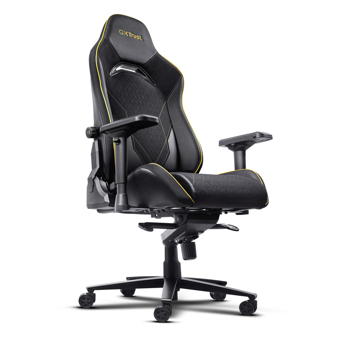 Trust gxt 721 ruya pro premium comfortabele gaming stoel (zwart geel)