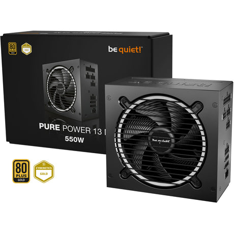 Be quiet! pure power 13 m modulaire 550 watt voeding (zwart, 1x 12v-2x6, 2x pcie)
