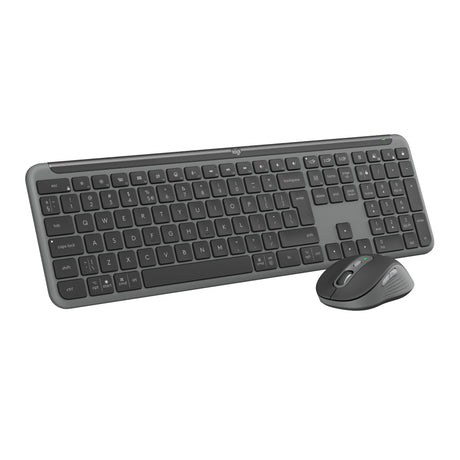 Logitech mk950 signature slim draadloze desktopset (grafiet, us-international lay-out (qwerty), 400 - 4000 dpi)