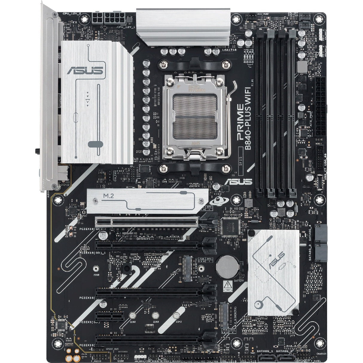 Asus prime b840-plus wifi socket am5 moederbord (raid, 2.5 gbe-lan, wi-fi 6e, bt, sound, atx)