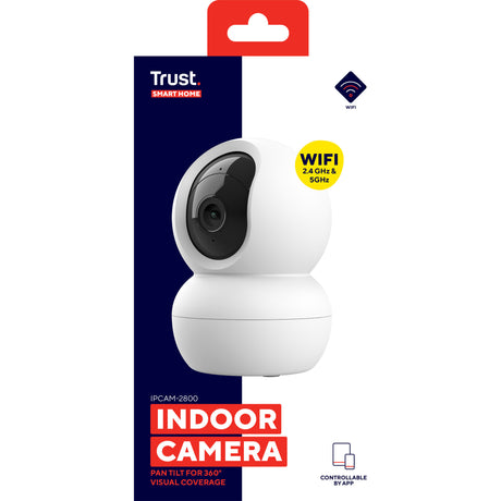 Trust ipcam-2800 360° beveiligingscamera (wit, 2.4 of 5ghz wifi)