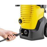 Kärcher k 5 wcm premium hogedrukreiniger (geel zwart, met vuilfrees en slanghaspel)