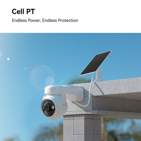 Imou cell pt met zonnepaneel beveiligingscamera (wit, 100% draadloos)