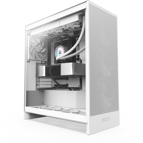Nzxt h7 flow (2024) midi tower behuizing (wit | 2x usb-a | 1x usb-c | tempered glass)