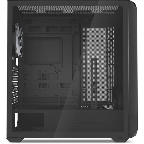 Sharkoon ak2 rgb midi tower behuizing (zwart | 2x usb-a | 1x usb-c | rgb | tempered glass)