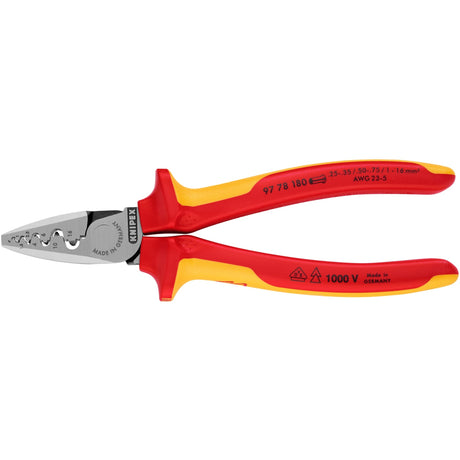 Knipex 97 serie - krimptang - 180mm - vde isolatie - ergonomisch