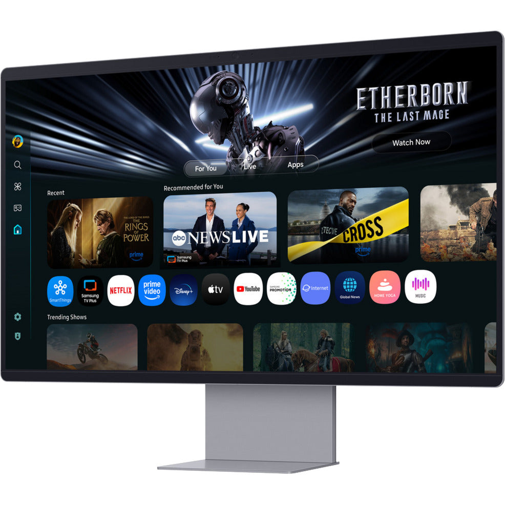 Samsung smart monitor m9 m90sf 32 4k ultra hd (zilver, 1x displayport, 1x hdmi, 1x usb-c, 2x usb-a, 165 hz, wi-fi 5, bt, webcam)