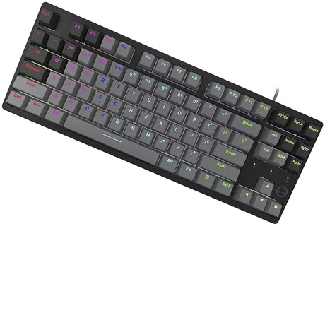 Lorgar azar 514tkl rgb mechanisch gaming toetsenbord (zwart, us lay-out (qwerty), logar dream, 80% (tkl), rgb)