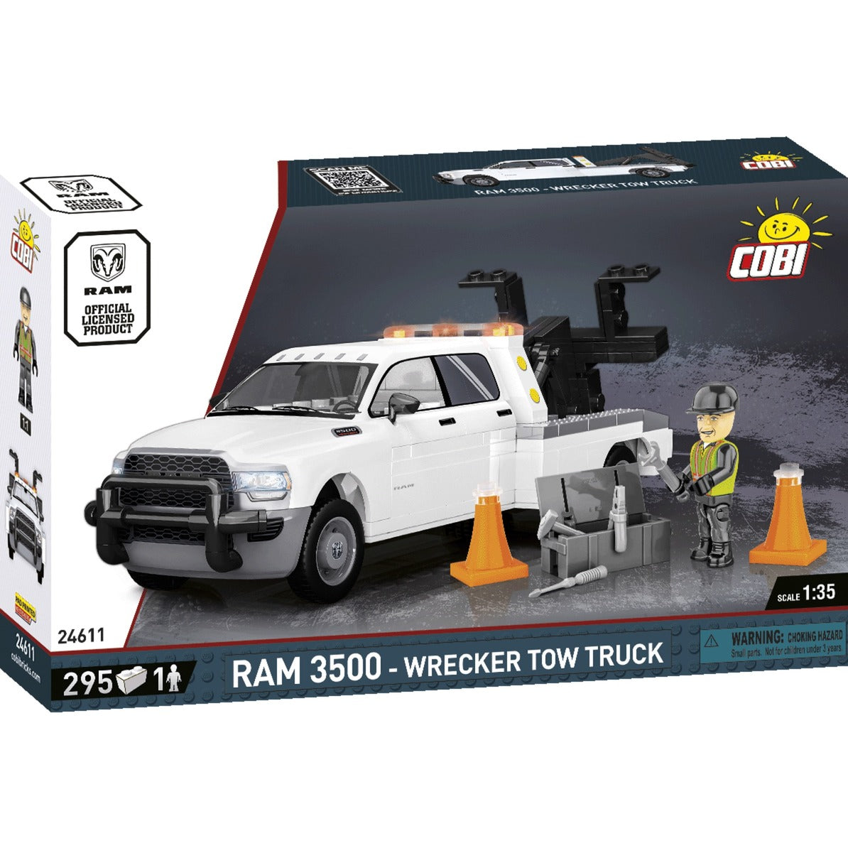 Cobi ram 3500 - wrecker tow truck constructiespeelgoed (schaal 1:35)
