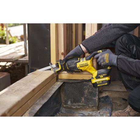 Stanley brushless v20 18v fatmax reciprozaag (zwart geel, accu, oplader en koffer inbegrepen)