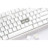 Ducky one 3 classic pure white tkl rgb mechanisch toetsenbord (wit, us lay-out (qwerty), cherry mx silent red, 80% (tkl), rgb leds, double-shot pbt, hot-swappable, quack mechanics)