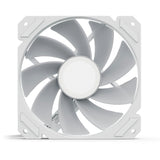 Sharkoon shark mirror rgb pwm reverse case fan (wit, 120 x 120 x 25 mm)