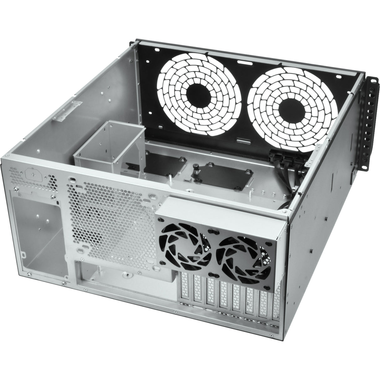 Silverstone rm51 rack behuizing (zwart | 5u | 2x usb-a | 1x usb-c)