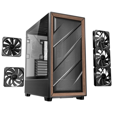 Antec flux midi tower behuizing (zwart | 2x usb-a | 1x usb-c | tempered glass)