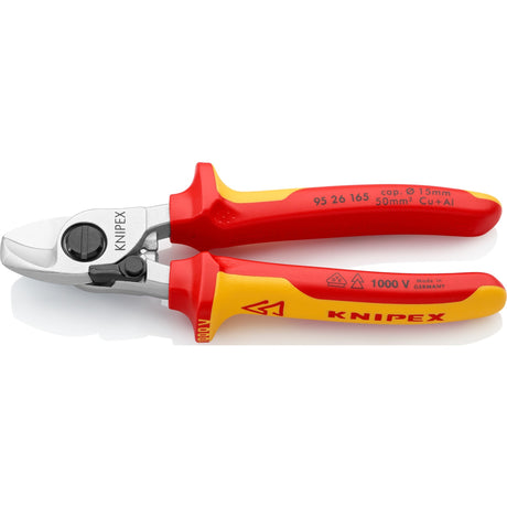 Knipex 165mm kabelschaar met openingsveer vde - 95 26 165