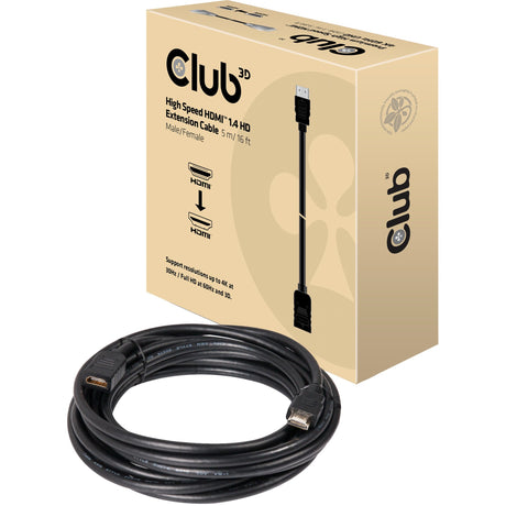 Club 3d high speed hdmi 1.4 hd verlengkabel (zwart, 5 meter)