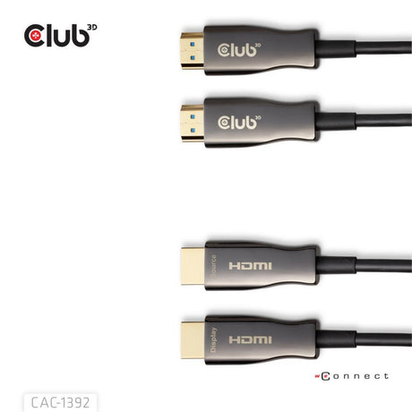 Club 3d hdmi hybride aoc kabel (zwart, 30 meter)
