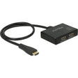 Delock 1x hdmi naar 2x hdmi splitter (zwart, 60 centimeter, 4k)