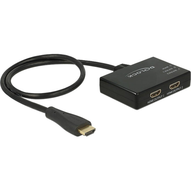 Delock 1x hdmi naar 2x hdmi splitter (zwart, 60 centimeter, 4k)
