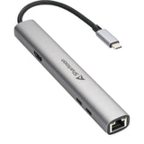 Sharkoon officepal combo adapter dockingstation (grijs)