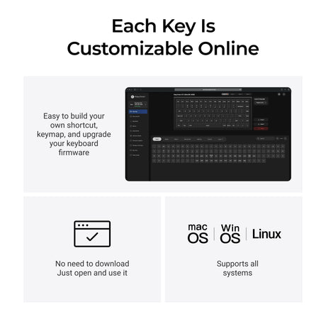 Keychron k2 ultra 8k wireless custom mechanical keyboard (zwart, us lay-out (qwerty), apex brown, 75%, rgb leds, osa double-shot pbt, usb-c | 2.4 ghz | bluetooth 5.2)