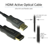 Act connectivity hdmi premium 4k active optical cable v2.0 hdmi-a male - hdmi-a male, 10 meter kabel (zwart)