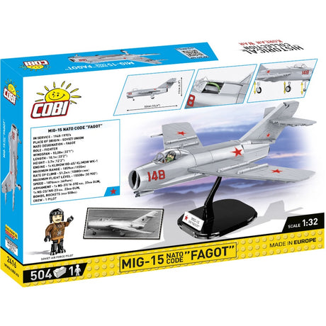 Cobi historical collection - mig-15 fagot constructiespeelgoed (schaal 1:32)