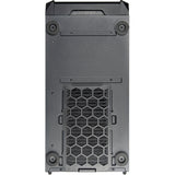 Silverstone sst-sed1-b midi tower behuizing (zwart | 2x usb-a | 1x usb-c)