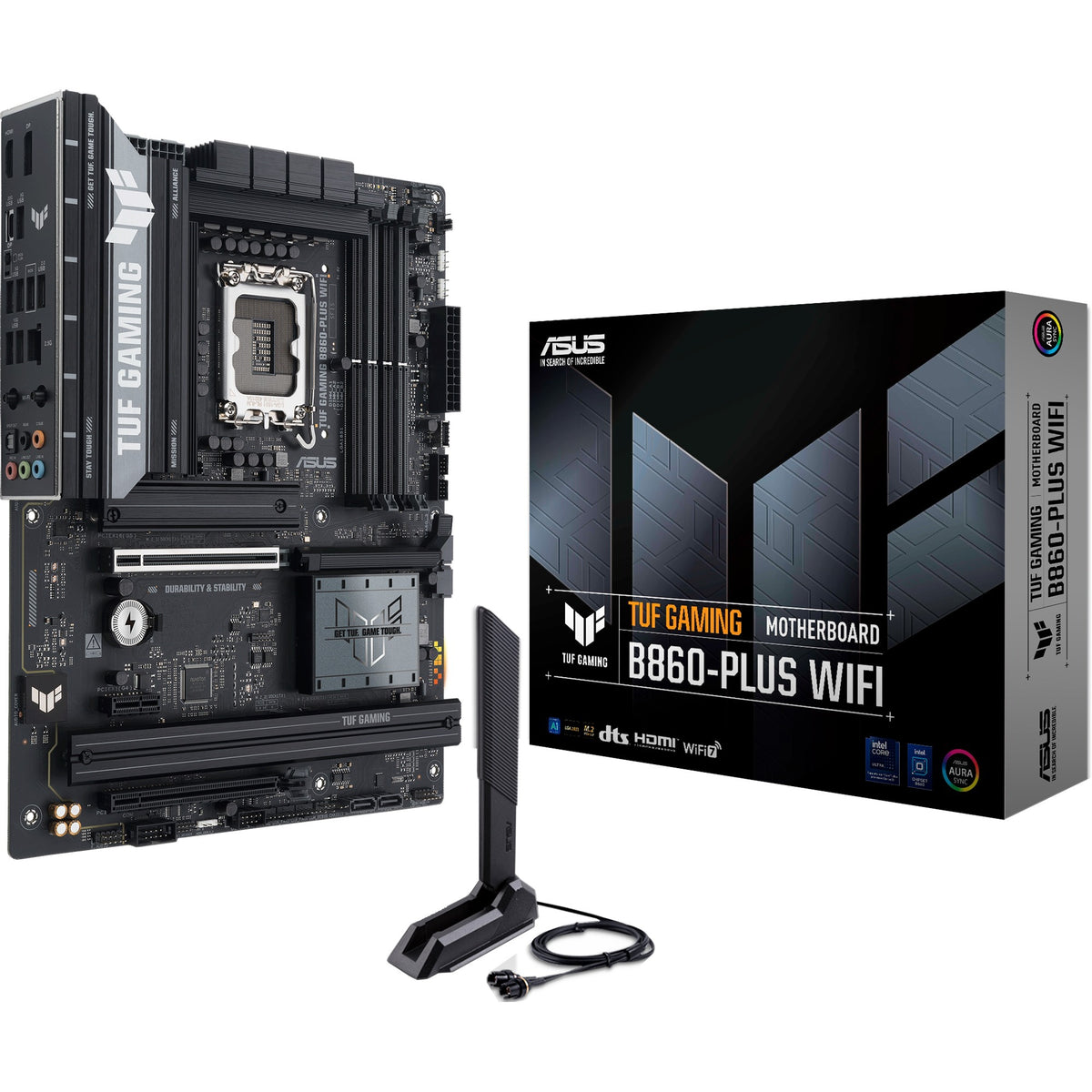 Asus tuf gaming b860-plus wifi socket 1851 moederbord (2.5 gb-lan, wi-fi 7, bt, sound, atx)