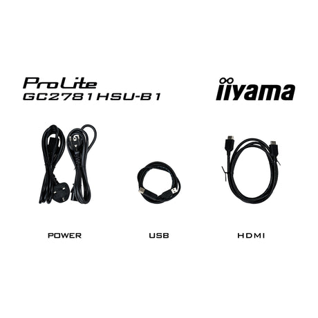 Iiyama g-master black hawk g2471hs-b1 27 curved gaming monitor (zwart, hdmi, displayport, 2x usb, 144 hz)