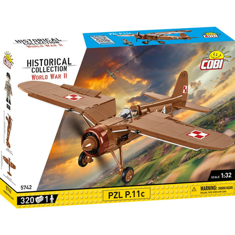 Cobi historical collection - pzl p.11c constructiespeelgoed (schaal 1:32)