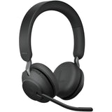 Jabra evolve2 65, ms stereo on-ear headset (zwart, microsoft teams, bluetooth)