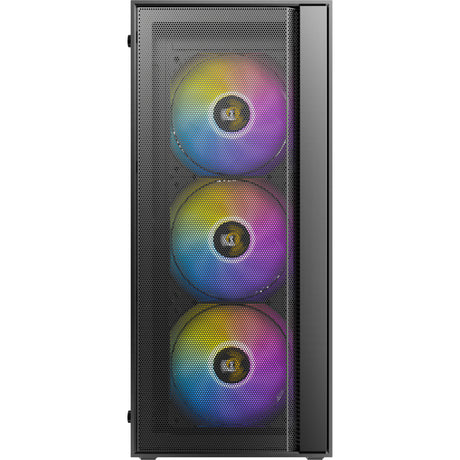 Antec ax65 argb midi tower behuizing (zwart | 3x usb-a | tempered glass)