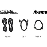 Iiyama prolite xb3270qsu-b1 31.5 monitor (zwart, hdmi, displayport, 3x usb-a, usb-b)