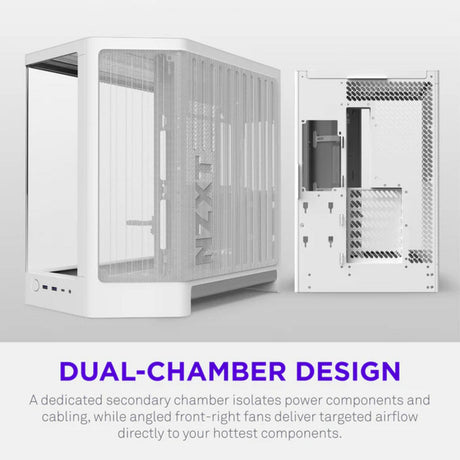 Nzxt h6 rgb+ midi tower behuizing (wit | 2x usb-a | 1x usb-c | rgb | tempered glass)